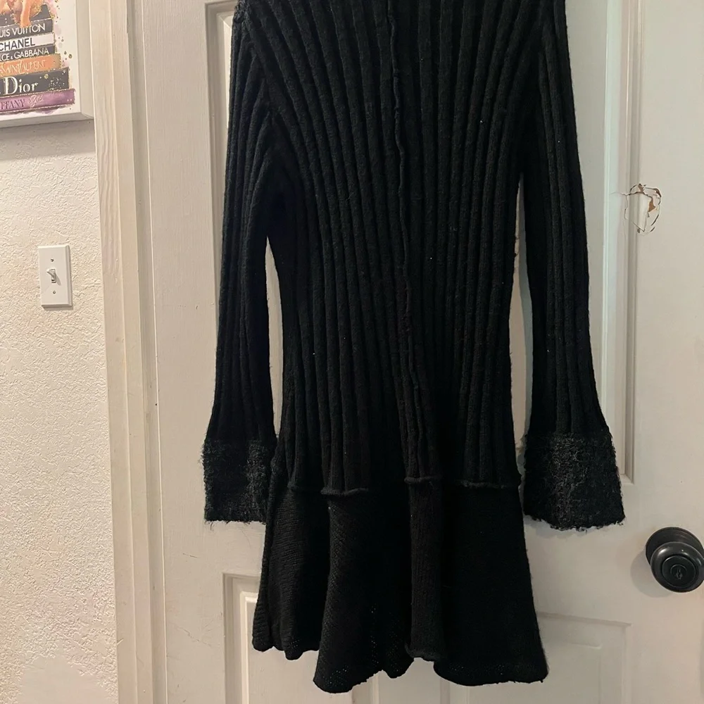 Anthropologie Black Sweater Coat - Picture 3 of 3